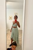I bought this for my birthday and I loved it. I also matched the skirt with another blouse to go to the office. 100 points. - Roireana Z.