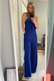 Wore this to a wedding and got so many compliments. It's a gorgeous color and super complimentary to my shape. The bottoms were a little loose but I tightened up the darts in the back with my sewing machine and the pant fit way better after that. Love it! - Robin B.