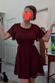 I ordered this as an option for a wedding. While I didn't end up using it, I did keep it for future use. The cut-outs are really flattering, and it's a cute style and really comfortable. It's a great option to have in my closet for a date or something! - Rebecca M.