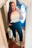 Absolutely in love with this top! Good length, fits nicely, and the front (below the mesh) is double lined so not see through! - Alexandra B.