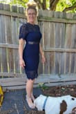 I have very broad shoulders and a generous set of saddlebags. That being said, this dress flatters all the things I am self-conscious about! It is soft and easy to move in! Get the dress!! Don't mind the photo-bombing dog! - Kelly B.