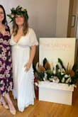 Great dress, great quality. Fit a bit loose in the bust but I chose to wear without a bra to prevent it from showing. Lovely detail and overall a great buy for my wedding shower! - Madison G.