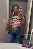 I love this top! Its super cute, very comfortable and can be dressed up or down. The fabric feels amazing! I love it. - Tarisha O.