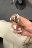 I'm 5'4" and 128lbs. Wearing the belt at work when it broke and loudly shot off. I love this belt until the moment it went flying off like a sling shot. It's held together by a little glue. - Jackie K.