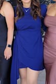 I am usually an XS but ordered a S and it worked out. If they had an XS it would've fit as well but the S didn't fit huge. It was a tiny bit short but nothing too crazy. The material is a little thin for it being the price that it is. I wore it to a wedding in California with 100 weather and didn't die of heat exhaustion. I'd be a little more content if it were cheaper in price given the fabric is thin. - Ana R.