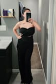 The jumpsuit is awesome! The fabric is very good, it has a double layer in the legs, and it sticks perfectly to the body. I'm small and have to trim the length but in general, I love it! I can't wait to wear it. - Ana S.