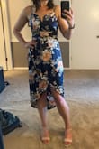 I really like the material and cut of the dress. It's a little snug in the lower chest but zips and will present nicely. - Cari H.