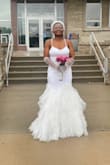 The dress was made for me, it was for my civil wedding, I got lots of compliments, my husband was very happy about it. I didn't need any alterations. - Alek A.