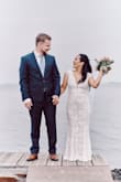 I got a lot of compliments with this wedding dress.I am only 4'10 and the dress really fits on my proportion.But the the lenght was too long .So I brought it to the tailoring for alteration.
The shoulders was a bit lose for me but my friend just sewed it a little bit so it wont fall.But over all I'm happy with this dress aside that we save money cause if we went for a bridal shop it would cost us a lot .But with this dress it was well made and looks great on me - Divine O.