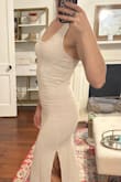 As some other reviews have stated, the fabric of this dress was very thin. The fit is too tight, in my opinion - not super flattering. But I will say that the dress is very comfortable. I decided to keep it to wear casually or as a swim cover-up, it's just not the type of dress I would ever wear for a formal event. - Abby S.