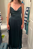 I'm usually a medium so that's what I ordered, but I should have gone for a small. It was extra long (which I liked because I'm tall) and the chest was very unstructured so it was revealing given my small size. A small likely would've worked better. It's a pretty dress so I'm giving a 4. - Jenny N.