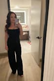 I wore this to a bachelorette party and it looked great! It pushes your chest up nicely. I'm 5'2" so it needed to be hemmed. I like to wear my clothes tight, if you like a loose fit, I'd size up. - Marianne S.