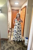 I bought this free for an anniversary party. I bought a large but maybe could have done a medium. It was slightly big in the bust even though I'm a 34DD. - Jessica G.