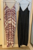 I ordered the black with a floral pattern in S/M and would have ordered a smaller size if available. This size should fit most. It runs very long, dragging the floor on my 5'3" frame so I tacked up the bottom with safety pins to make it wearable.  I planned on hemming it myself but it shrank several inches in length after washing and I no longer need to hem it. Yay! It now brushes the top of my feet just where I like it. I also took the suggestion in other comments of pinning the pockets together on the inside to help it lay flat. The dress is absolutely beautiful and I would have ordered more colors if available but ended up finding other colors on eBay and Poshmark. I wear a tank top under it as it is too revealing for my taste. - Kandice M.
