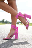 Perfect heel for any event or outing. I wore these for my senior pictures with a white dress and they totally made the outfit. The pink was a perfect pop of color and the lace up with a tie was just the perfect amount of fun to add to the outfit. They fit great as well as manageable to walk in. Can't wait to grab these in some more colors!! - Brianna P.