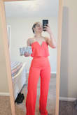 The color is beautiful. The fabric is excellent quality, not thick, not thin, but perfect. It's a little long for me because I'm short, but nothing that a good seamstress can't fix. I am looking forward to using it this weekend when I attend a wedding. I LOVED IT. Highly recommended. - Julissa U.