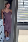 This dress was so cute and comfortable to walk and dance in without worrying about flashing anyone. I love the adjustable straps! I wore sticky boobs but honestly, I didn't need to. - Melissa P.