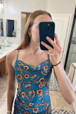 I was afraid to get the XS but because it's a midi dress I don't think you can go wrong (unless you have a larger chest than me you definitely want to size up!). Also, I love the adjustable straps!! - Madison P.