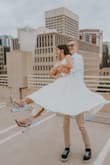 I LOVE this dress. the material really good quality, and it fits well. I love how adjustable it is!! I wore it for my engagement photo shoot and Im obsessed with how it looks in the photos. It spins so perfectly! - Maria M.