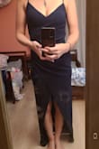 I feel really good in this dress. Just be mindful of movements due to how the dress lays across the bust and the opening in front but that is obvious. It feels light and comfortable. Does not wrinkle super easy which is nice. Not sheer and does not show underwear lines. I do feel beautiful in this dress. I did order a small at first but it was loose in the belly. I exchanged it for an xs and it fits perfectly. Exchange process was super easy, and got the exchange really fast. - Laura J.