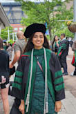 Bought this dress for my medical school graduation. I wanted a dress that spoke to my new confidence as a physician and this certainly did that! The backless feature allowed it to easily convert to an after-party dress once the cap and gown came off! - Lucinda D.