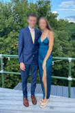 I had such a nice fit with the size I chose and still just enough room that I could dance the night away without feeling restricted or that the dress might rip! Love this color so much too. The only flaw is that there were some loose threads at some of the seams like in the slit of the dress and the bottom hem. I'm pretty sure the product was shown to have the spaghetti straps crisscrossing in the back, but they were not like that on my dress. Overall, loved this dress! - Emily S.