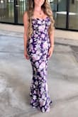 It's so beautiful. I wore it to a daytime event. I got so many compliments. It's so figure-flattering and flows so nicely at the bottom. I'm 5'4" and my heels were short and maybe 3" tall. It came right to the floor at 5'7". I loved it. - Megan P.
