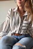 Love this shirt so much! I can see this working great for brunch dates or business. The material is light and airy but can work well with layering. Definitely worth it! - Elizabeth R.