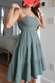 Beautiful dress! I'm petite but have big breasts, the dress fits perfectly on the waist and, because it's adjustable, gives good support for my breast. It's already my favorite casual summer dress. - Thais D.