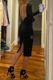 The material has a slight stretch yet has a good structure. I typically buy an XS or small in dresses and I went with the XS based on Lulus' Fit Finder. Fits perfectly! - Sara Z.