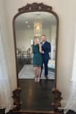 True to size! A great dress that's well-made. I love the green. - Stacey O.
