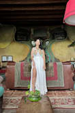 The dress fits true to size. It's made of a comfortable material and it is a great choice for many occasions. - Liana C.