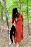 I bought it when I was preg. I could wear it multiple times until my 8 months of preg. It was a perfectly fitting dress. Love the color - Gayatri P.