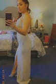 I was very nervous with the fit. But it turned out to be way better than expected.  It is one inch shy from not fitting so be careful with the measurements.  Obviously, I'm super short so I need to hem it quite a bit. No see thru and great fabric. Shipped just in time and carefully wrapped - Abigail V.