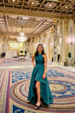 I absolutely loved the dress. It fits so perfectly! Although it ran longer for my height (5'3") but I did not get it hemmed. It worked well with a pair of reasonable heels. The color is much different and better in person! - Nirva S.