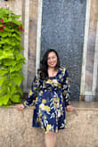 I loved the material and how it looked. I received a lot of compliments and felt really comfortable in it. My only issue was with the wrap at the top. It was kind of loose so it revealed more cleavage than I'd prefer to show. I used a slip and a pin to solve that issue but other than that loved it! - Eloisa M.