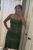 I love the neckline! I usually struggle with this neckline but this looks so cute! I love the length and how the slits add little pizzazz. The color is STUNNING (I highly recommend it). - Cambri D.