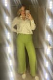 These pants fit so well. They are my fave for summertime. I even dressed them up for winter once, as seen in this photo. - Abi P.