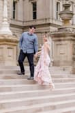 I loved this dress and it was so fun to wear! The only thing was when I added a sticky bra to fill myself out for engagement photos, it kept slipping down and exposing the bra. It's better worn braless! - Abi P.