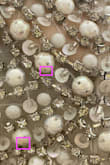 I love Lulus, and ordered a couple of times. I ordered XS and XXS for this dress. The dress looks beautiful. However, both items have quality issues. The XXS one seems to have been kept in the warehouse for a long time, because some plastic pearl is not shiny (compared to the XS one), and it has mold on seam (see pic 1) Also, the rhinestone has a rust-like thing on top of them. The dress doesn't look new. The XS one has a spot [with] missing rhinestones at the front. Apparently, they forgot to sew a line of rhinestones. - Jeff X.