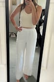These pants are exactly the white linen pants I was looking for. They are just the right amount of loose, they have a liner and are not see-through, and they are long enough for me (I'm 5'10''). - Larissa W.
