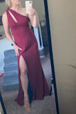 I think this is a great dress for the price point. Material is snug but still stretchy. It's a very flattering fit. It was too long for me with heels on so I had to get it altered and also add a little stitch in the chest area to prevent slipping and showing my bra/too much breast.
I was also super impressed with how fast the dress arrived. It came within 3 days! Their customer service is great. - Katherine S.