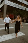 This dress was perfect for our engagement photos. It fits great, hugs all the right places and is comfy!! - Jaden H.