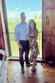 Beautiful summer wedding dress. Comfortable, light, airy. I got compliments all night long and on social media! Just gorgeous. I was going to send it back because I'm not a print-type person, but my husband wore a navy suit. My dress and his suit complemented each other nicely! Paired with nude strappy heels! Perfect! - Amanda H.