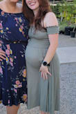 I'm 7 months pregnant so the size measurements are a bit off but I wore this on my birthday. It was adorable, lightweight, and drapes beautifully and I'm excited to wear this next summer when I'm no longer pregnant! The slit is a bit high but that's likely due to my belly. Edit: I wore this for family photos after my baby was born and still love it! - Caitlin S.