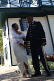 I'm 5'0", and didn't have time to make alterations to my wedding dress. These shoes gave me just the right amount of height. Comfortable too, I went up flights of stairs with these and was still able to hold my baby! Perfect. I ordered my true size. - Melanie P.