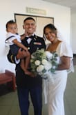 This dress was perfect for my last-minute civil wedding. Very forgiving fabric. Elegant yet not too over the top. I loved it in the pictures I took with my, now, husband! - Melanie P.