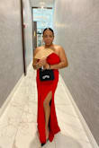 This dress was the vision to me. I wanted red, comfortable, classy, and simple. Let me tell you, it serves all this and more. I was feeling myself in this! - Massiel I.