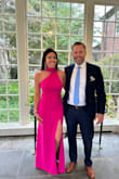 The dress is beautiful. It's long which is great for me because I have long legs. Side boobs could be a problem but I used special tape to help with that. - Maria B.