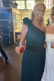 I'm 65 and wanted a fun dress for a couple of cocktail weddings. I first bought a small in this dress which I could hardly zip (side zip) around my ribs and it squeezed too much side/under arm boob flesh out. Then I got a medium which was probably a tad too big in the wearing and had too much loose fabric in the chest. It took a fair amount of smoothing and arranging. As the night wore on and the dancing started, I had to pull up the rubber grip stuff often
That said- the dress looked great and was fun to wear. And it packed well! - Alison P.